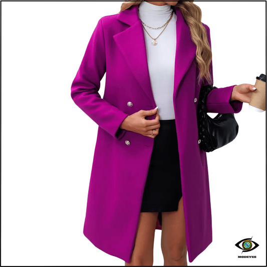 Modeyes - Giacca Lunga Fucsia Donna